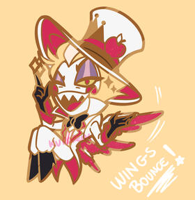 Lucifer Enamel Pin w/ bouncing wings